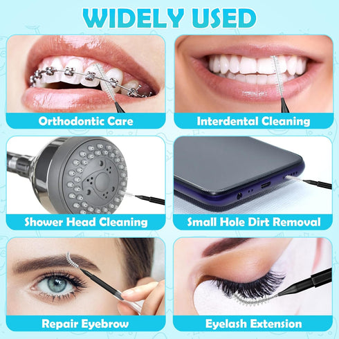 120 Pieces Interdental Brushes Between Teeth, Braces Toothbrush Flossers Cleaner Dental Floss Picks for Teeth Braces Orthodontic Hygiene Cleaning ...